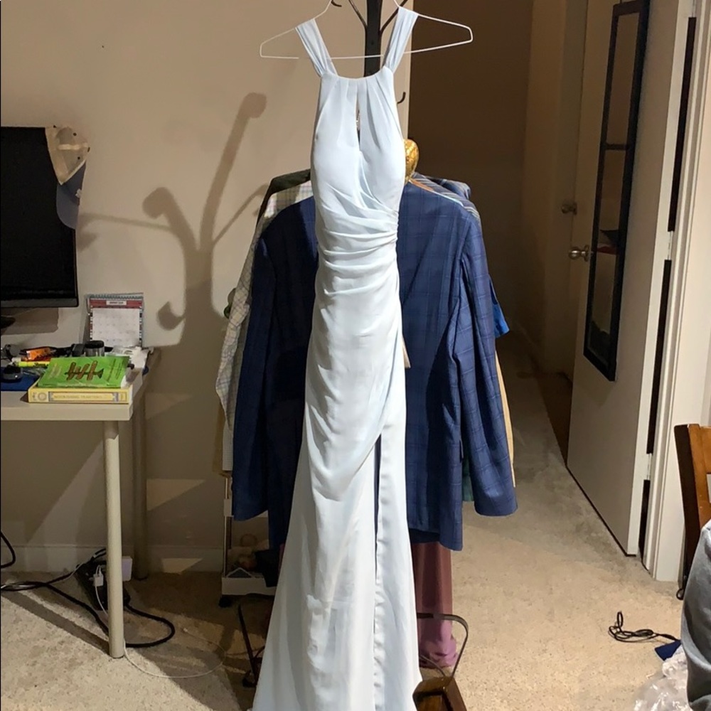 Glacier blue Bridesmaids long dress